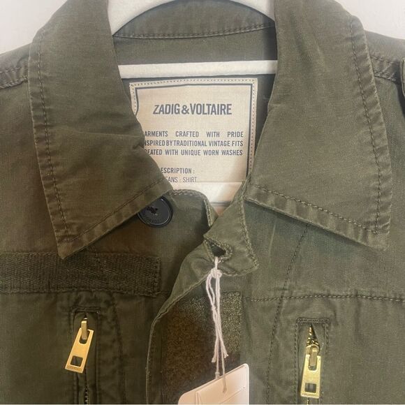 $475 Zadig & Voltaire Logo Utility Jacket NWT - Picture 7 of 13